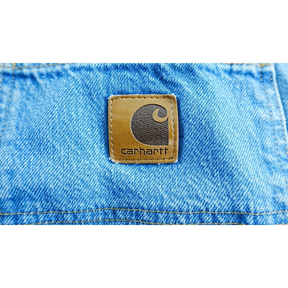 vintage Carhartt Mens Denim Jeans Size 33x32 - Picture 10 of 14